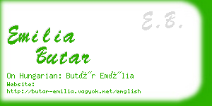 emilia butar business card